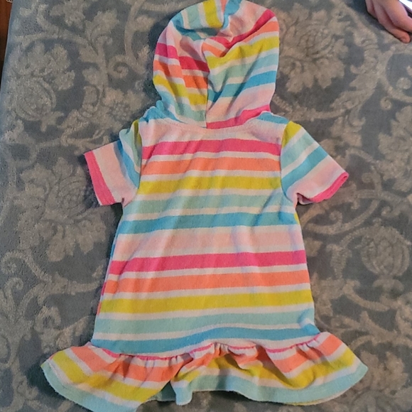 Rainbow striped towel cover up - Picture 2 of 3